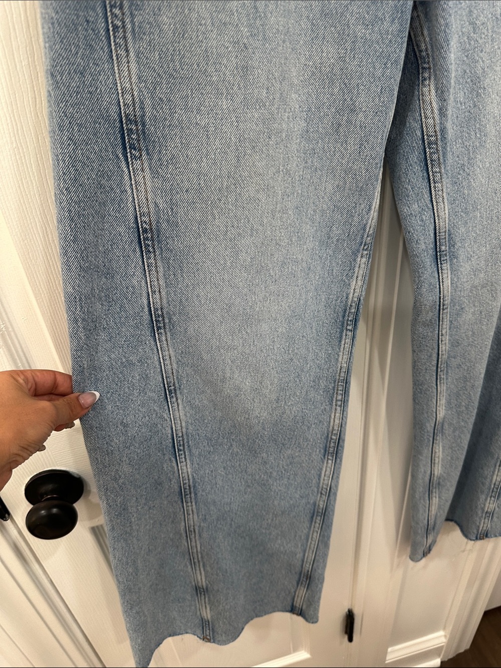 Zara Light Blue Wide-Leg Jeans - Picture 4 of 5